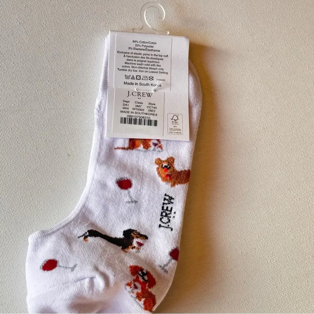 J.Crew Women's No Show  Seasonal Theme Socks Sz OS NWT